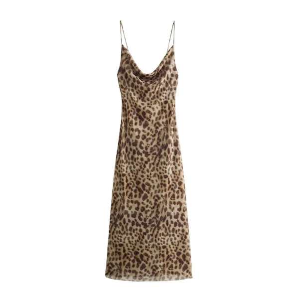 Women Fashion Leopard Print Dress