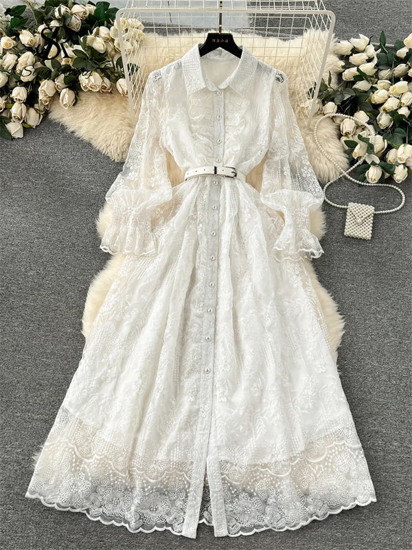 Retro Embroidery Long Dress