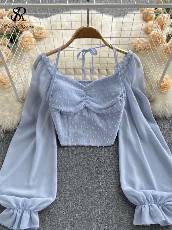 Polka Dot Summer Blouse – Elegant & Chic