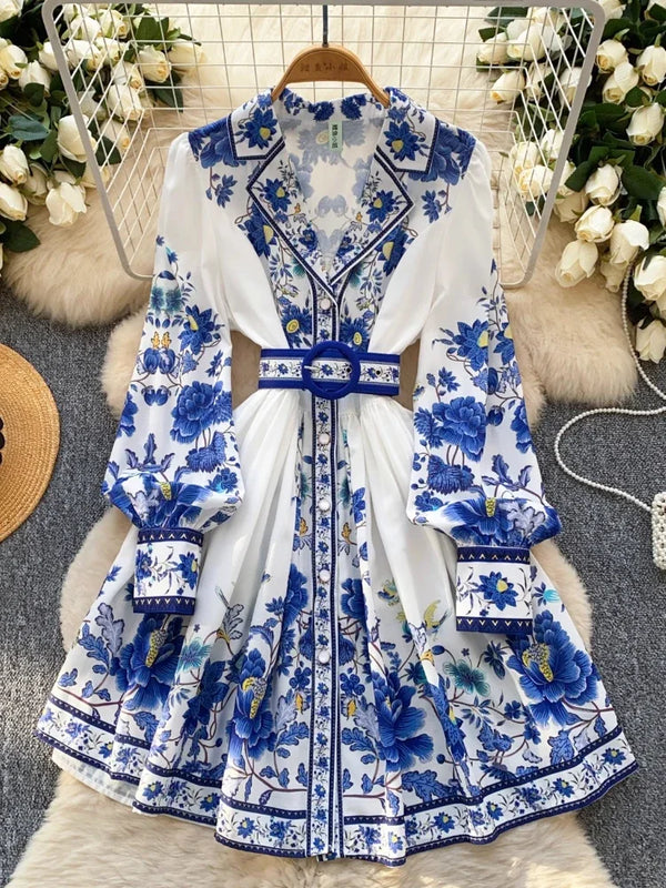 Spring France Elegant Vintage Dress